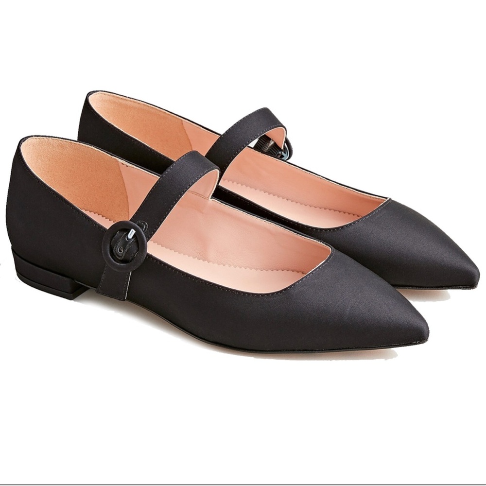 J.Crew Satin Mary Jane W7 black